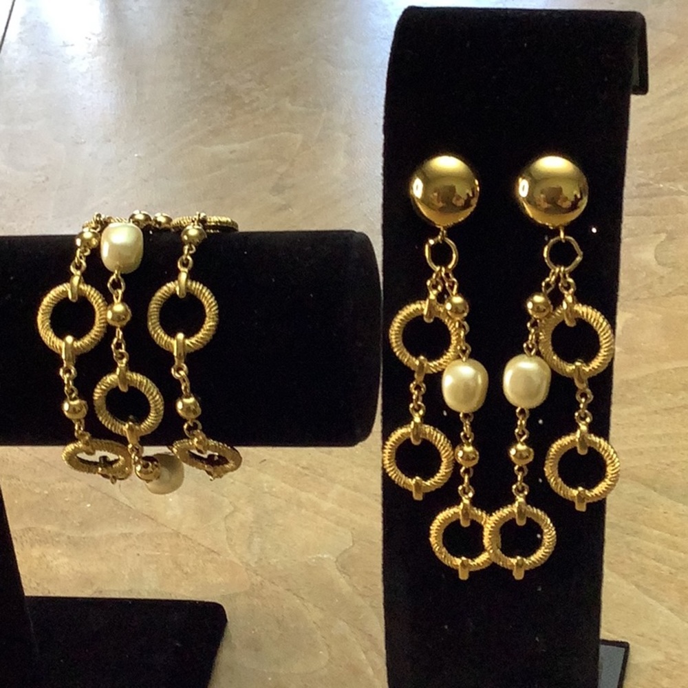 Bracelet and matching earrings